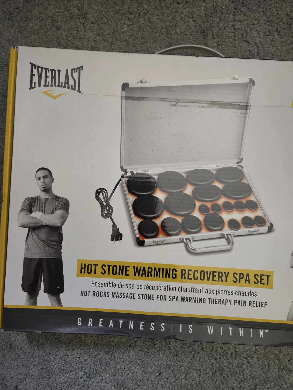 Hot Stone Warming Recovery Spa Massage Set NIB